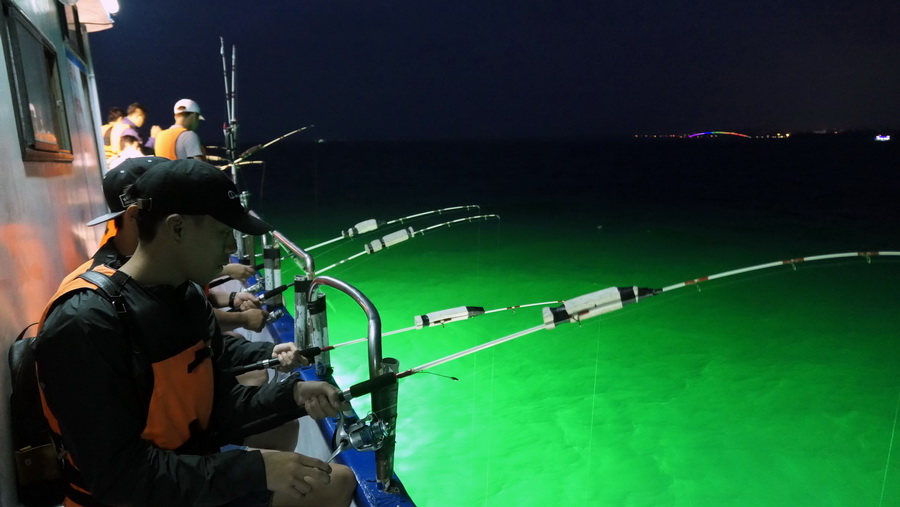 澎湖挑燈　夜釣小管